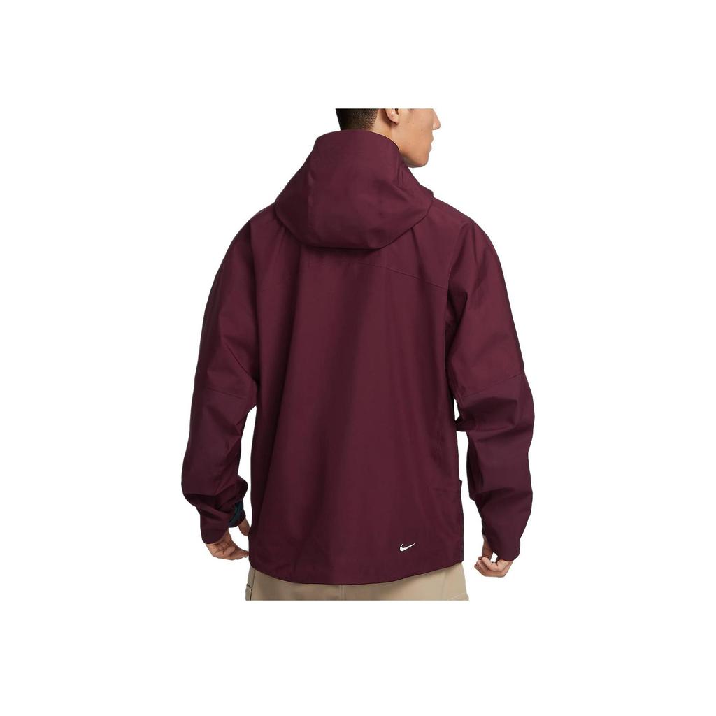 Nike Повседневная однотонная мужская куртка на молнии с капюшоном, верхняя одежда темно-бордового цвета DQ5772-681