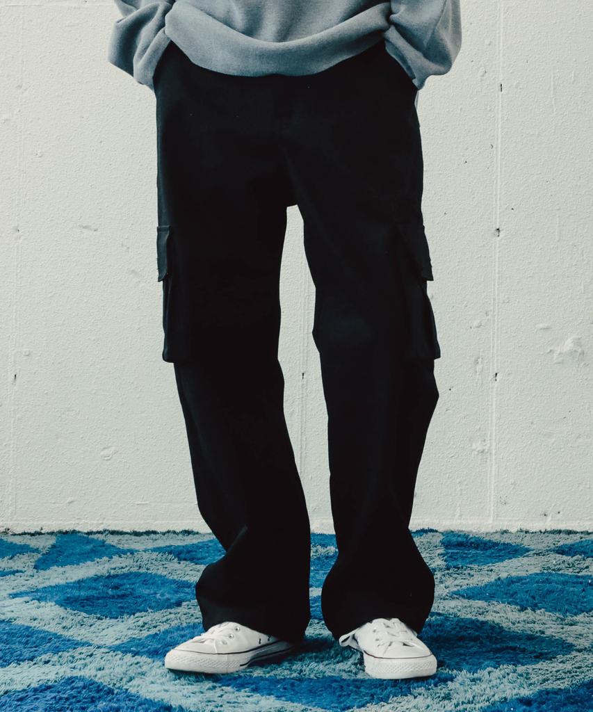 JEMUT Youth Wide Cargo Pants 4 Types Black Yhlp2159