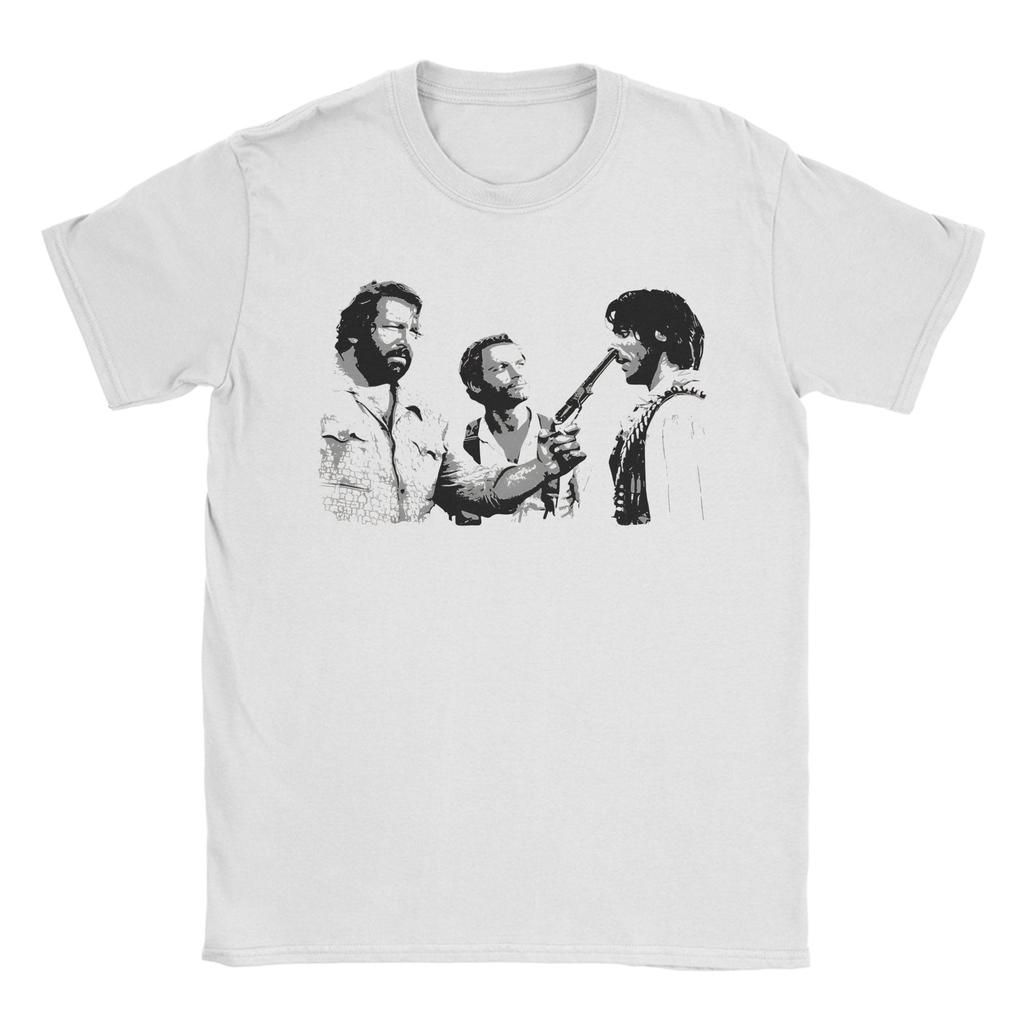 Spencer Bud film movie legend Pure Cotton T Shirt For Unisex Beach  Streetwear T Shirts Round Neck Harajuku Tee Shirt Clothing