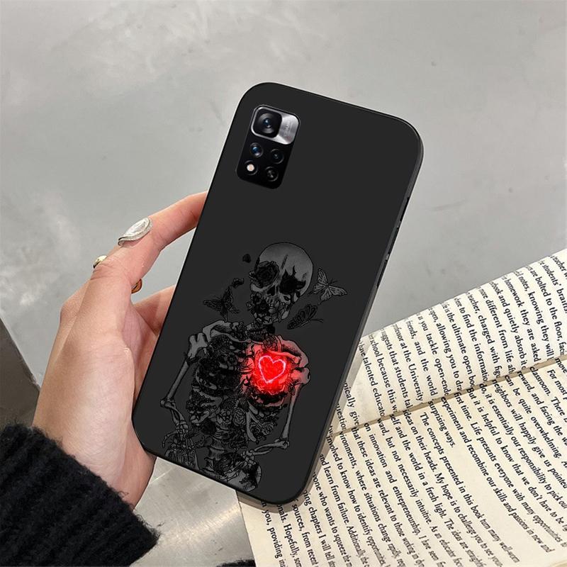 Чехол для телефона с рисунком скелета для Xiaomi Redmi note 13 12 Pro 11S 11 10 Pro 10S 12S Redmi 13 14C 10 13C