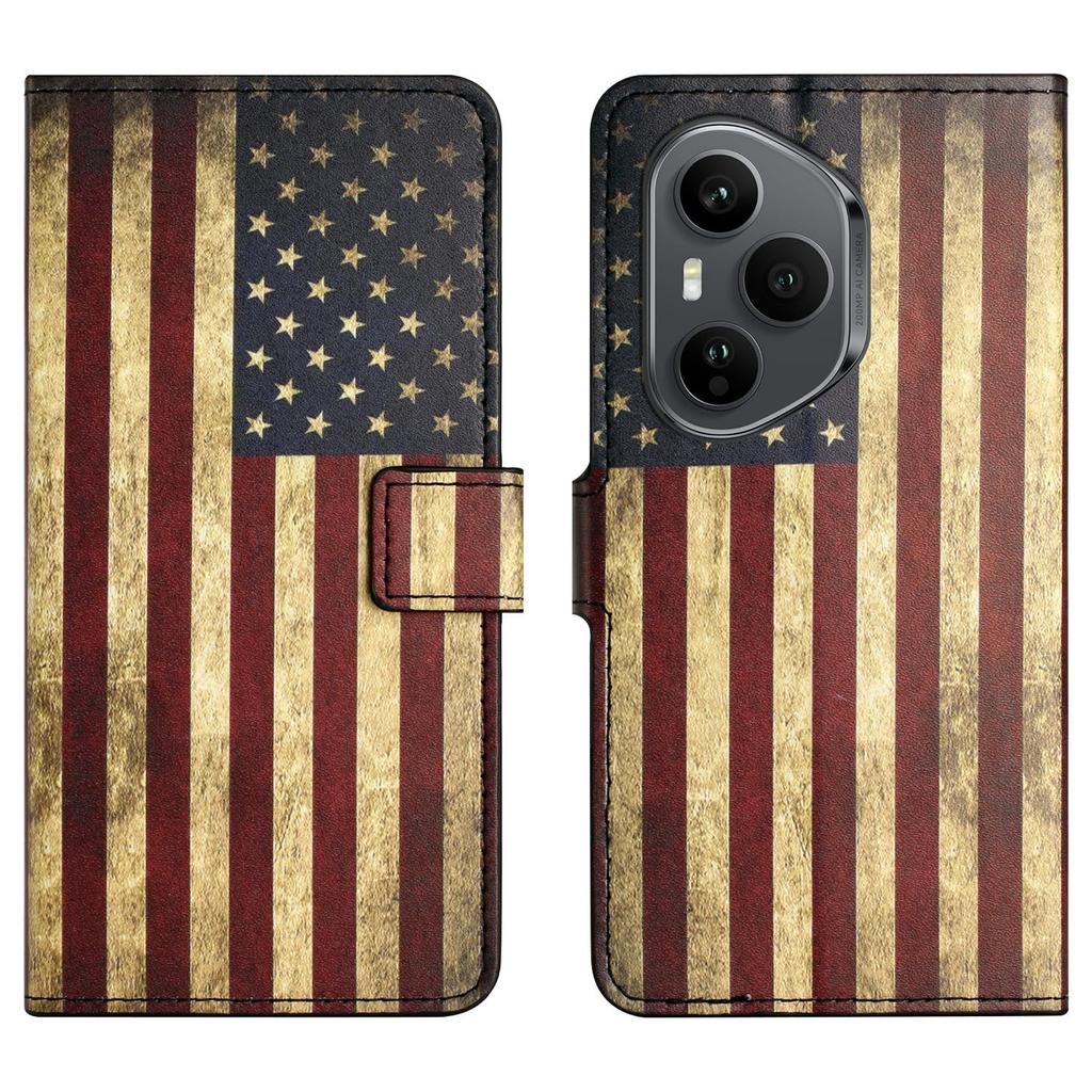 For Honor 400 Pro 5G (Глобальный) Чехол с принтом, кошелек из ПУ кожи, чехол для телефона