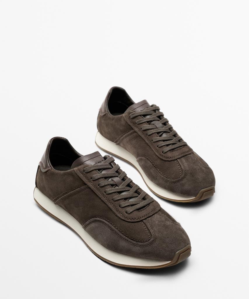 Massimo Dutti Grain Napa Leather Sneakers