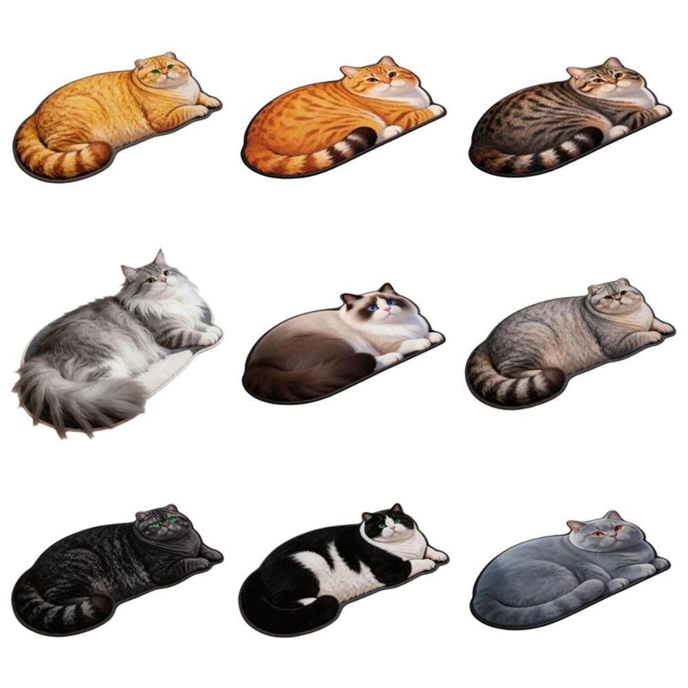 Super Absorbent Simulation Cat Floor Mat Bathroom Carpet Living Room Tea Table Bedside