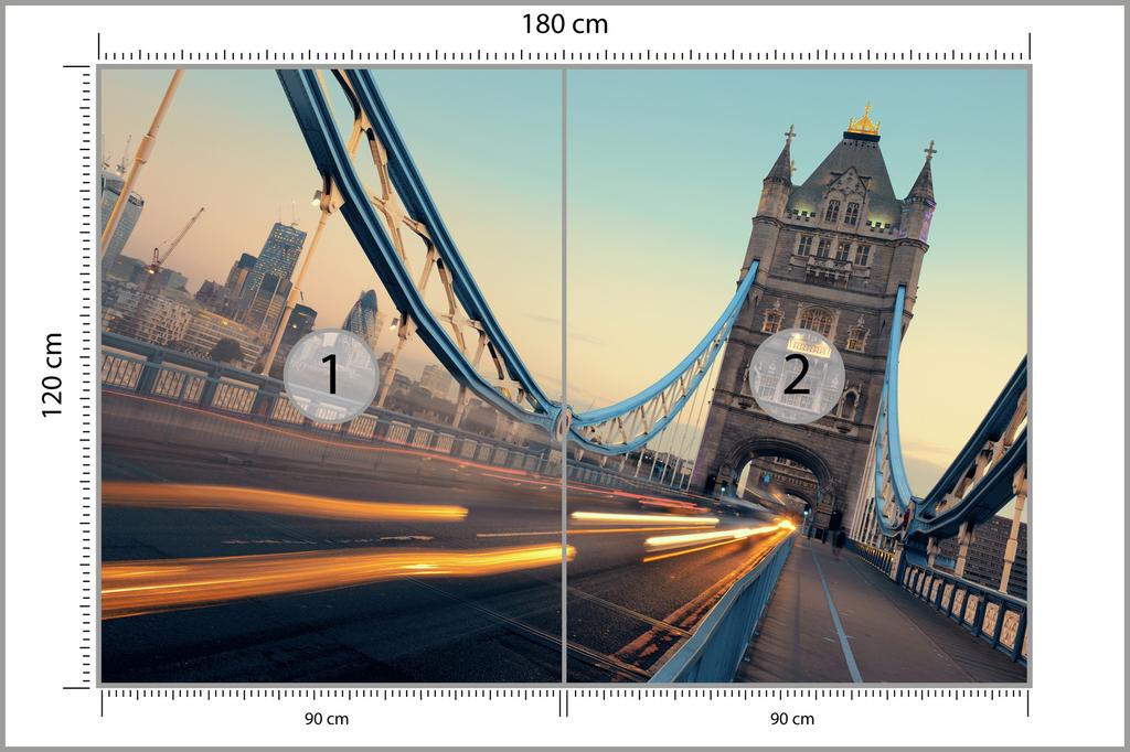 Photomural London Tower Bridge Smooth Vinyl 180x120