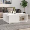 Coffee Table, White, 100x101x40.5 Cm, Solid Pine Wood