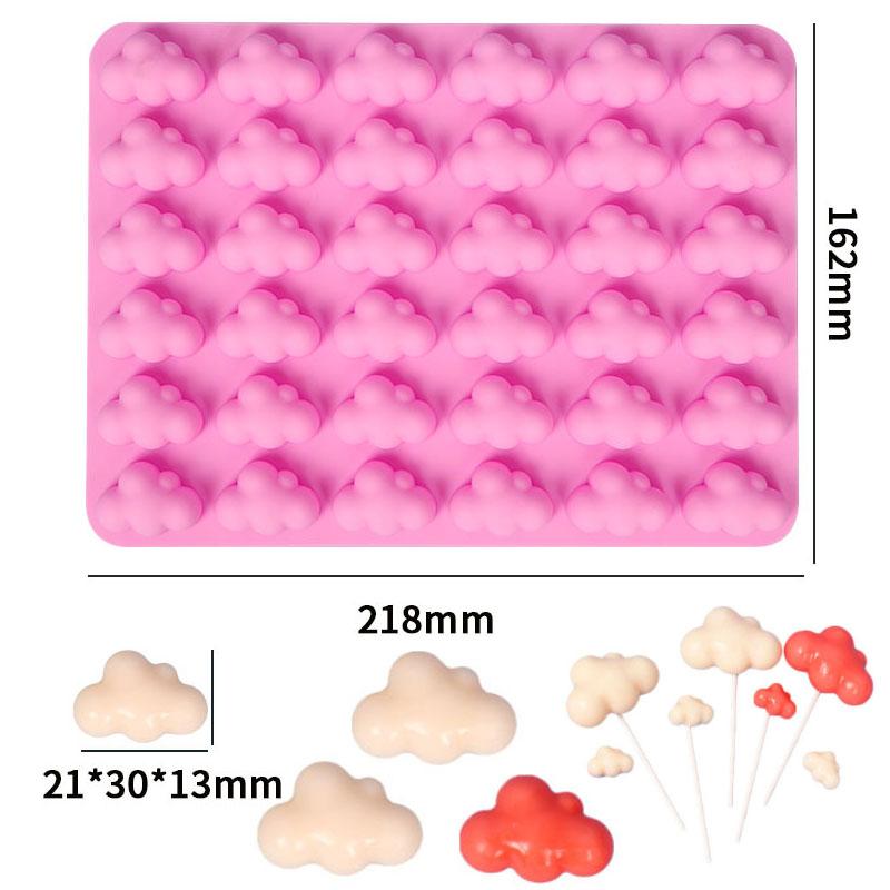 Форма для выпечки «Сделай сам» с 36 полостями «Облака», многоразовая форма для конфет, желе, помадки, мусса, торта, шоколадного пудинга, кухонные принадлежности, аксессуары