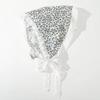 Soft Wrap Floral Cotton Head Scarf Elegant Printing Hair Scarf Lace Triangle Scarf  Spring