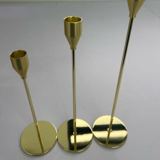 3/6 шт./набор Винтажный высокий металлический подсвечник Подставка для конусных свечей-столбиков Домашняя гостиная Рождество Свадебная вечеринка Подставка для свечей Центральный элемент для обеденного стола