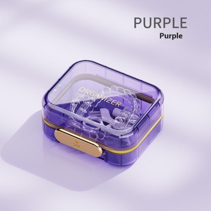 Lockable Waterproof Moisture Proof Dental Aligner Case Portable Denture Braces Storage Organizer