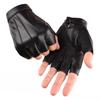 Unisex PU Leather Tactical Half Finger Gloves for Cycling, Driving, and Fitness - All Seasons