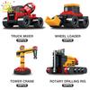 8in1 Engineering Crane Truck Building Blocks Bulldozer Excavator Car City Construction MOC Bricks Set For Children Kids