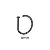 Nose Rings D Shape Hoop Stud Ear Cartilage Piercing Stainless Steel Nostril Jewelry For Women Body