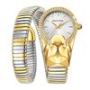 Marenkeller 2025 Women's Quartz Snake Watch with Diamond Set and IP Plating Design.