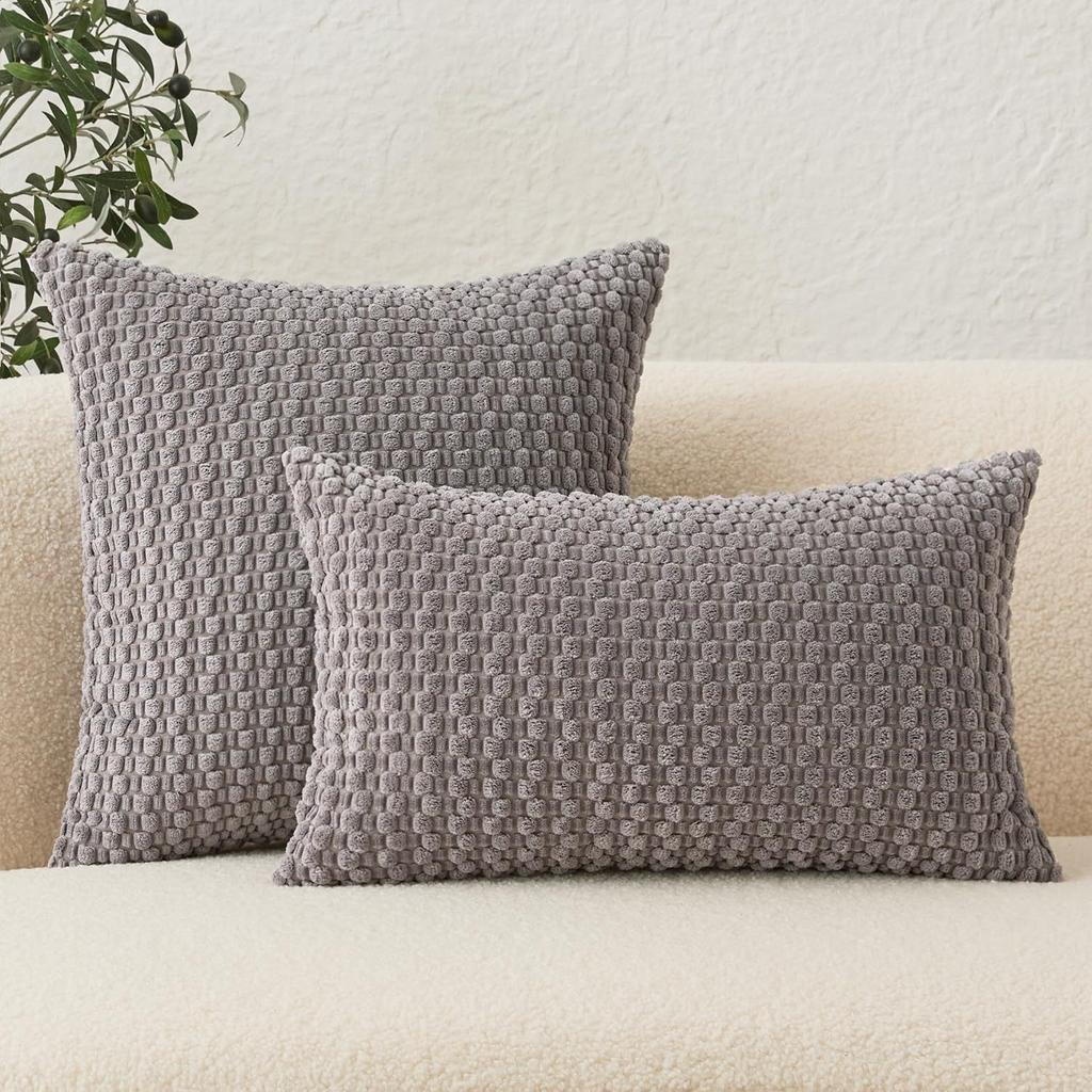 Новая вельветовая наволочка, наволочка для подушки, трехмерная подушка с пузырьками, клетчатая наволочка, спинка для дивана