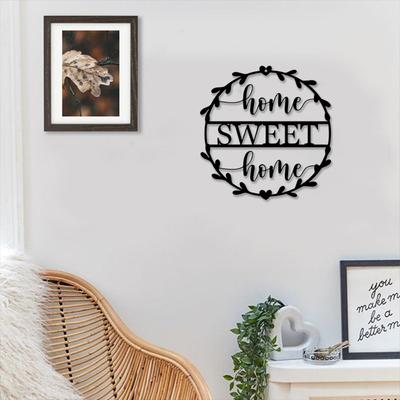 Home Sweet Home Wall Art Элегантный логотип, декор для внутренних помещений, идеально подходит для спальни и гостиной, стильная настенная роспись и подарочная наклейка