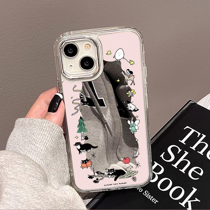 Роскошный чехол для телефона с зеркалом для макияжа для iPhone 16 Pro Max 11 13 14 15 12 16 Plus XR X XS 16promax 15promax Цветочные задние крышки Funda