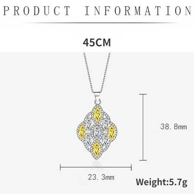 Sace Gems Классический роскошный циркон для женщин кулон ожерелье ювелирные изделия свадебное обещание вечерние подарок