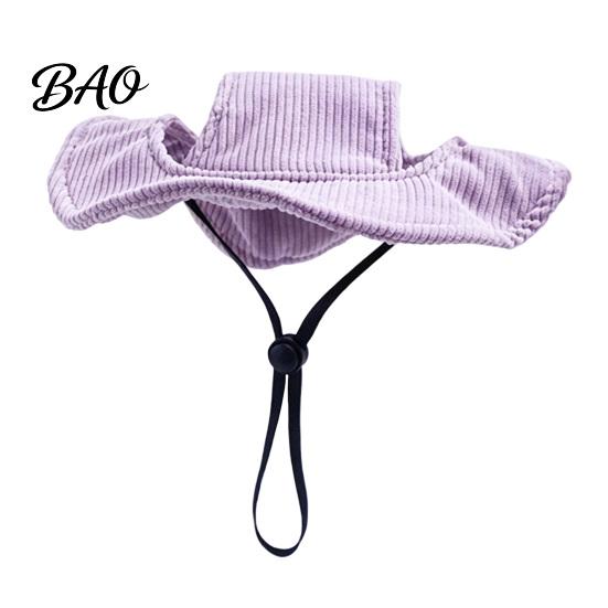 Pet Travel Accessories Corduroy Dog Baseball Cap, Cat Summer Beach Visor Hat with Ear UV Blocking Gear Holes, Adjustable Puppy Sunbonnet Headdress for