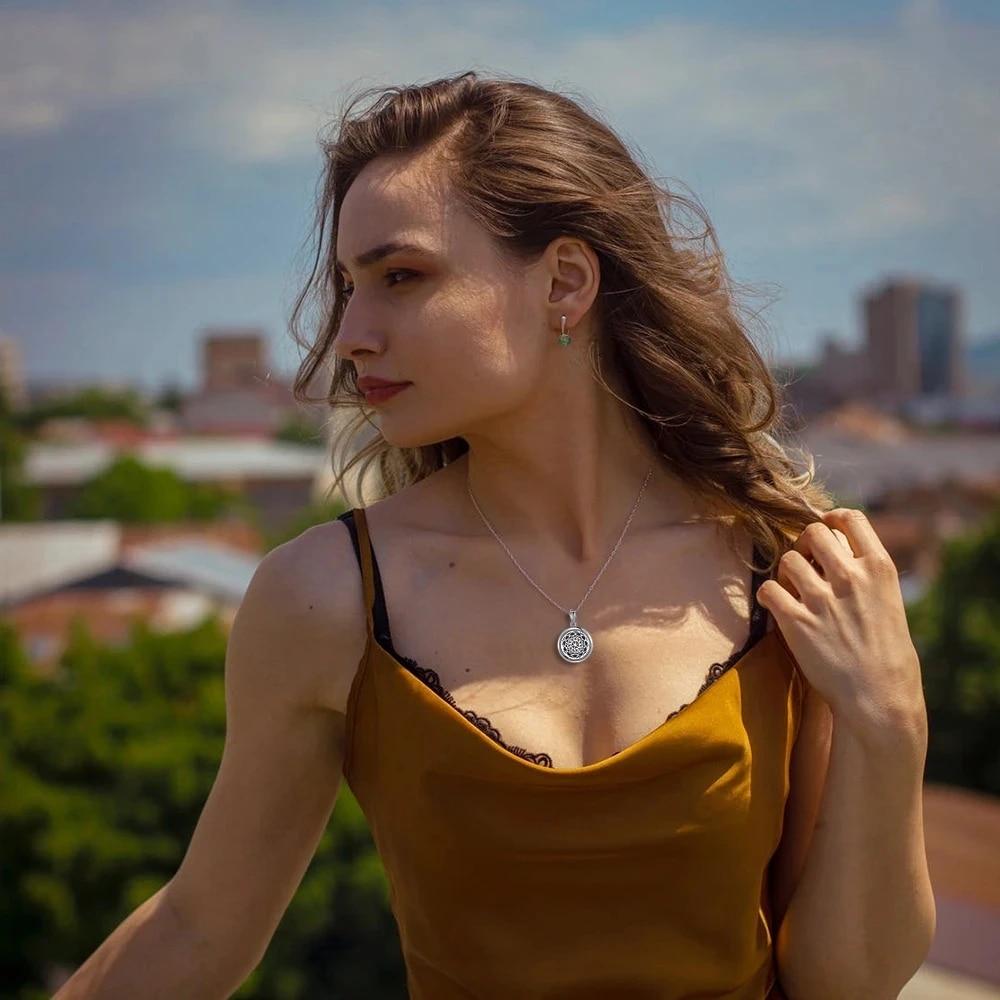 Tree of Life Alloy Stainless Steel Locket Pendant Aroma Diffuser Necklace