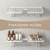 No-Drill Faucet Sink Shelf Large Capacity Faucet Drain Organizer Cosmetics Stand  Bathroom