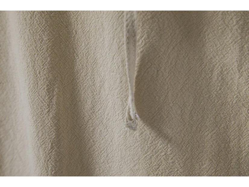 Мужская рубашка хенли 2024 года с V-образным вырезом, шнуровкой, длинным рукавом, однотонный хлопок и лен, свободный повседневный воротник-стойка