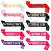 Gifts Party Decoration Happy Birthday Shoulder Girdle Ribbons Birthday Girl Satin Sash