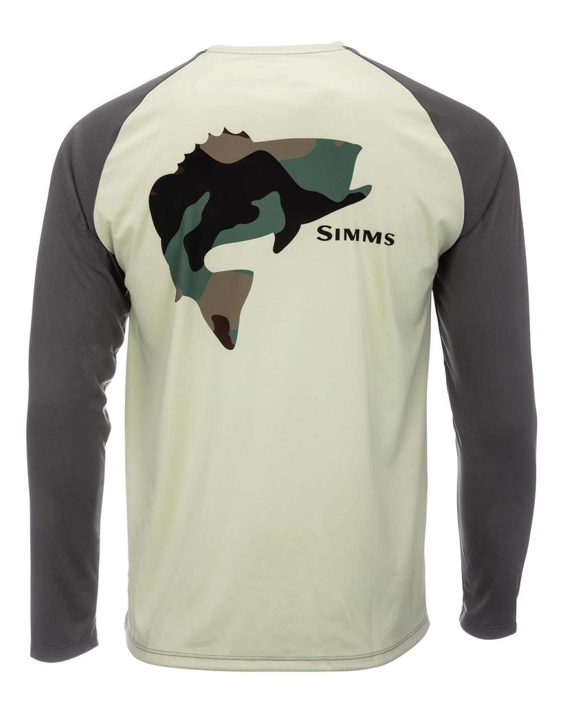 SIMMS camouflage fishing suit Luya long-sleeved crew neck T-shirt men's summer sunscreen suit quick-drying breathable fishing suit