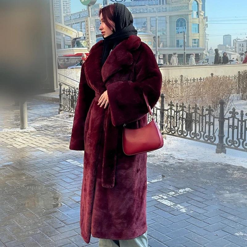 Autumn And Winter Imitation Fur Coat Women'S Thickened And Lengthened Imitation Rabbit Fur Coat Loose Warm Women'S Clothing