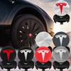 4pcs 60mm Tesla Car Wheel Center Hub Center Caps Emblems Car Logo Car-Styling Accessories For Tesla Model 3 Y S X Roadster Coil