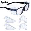 2 Pairs Universal Eyeglass Side Shields (Clear, Protection from Wind & Dust)