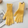 New Solid Color Gloves For Women In Winter Versatile For Students Cute Five Finger Knitted Knitted Couple Touchscreen Cute Warm Cycling