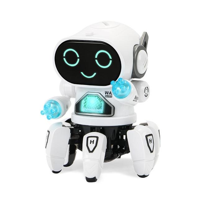 Dance Robot Electric Pet Musical Shining Toys 6 Claws Octopus Robot Educational Interactive Toys Children'sToy Gift Digital Pet