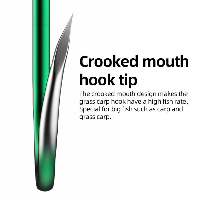 30 шт. наборы прочных рыболовных крючков – с зазубринами и со смещением для крупного леща/толстолобика