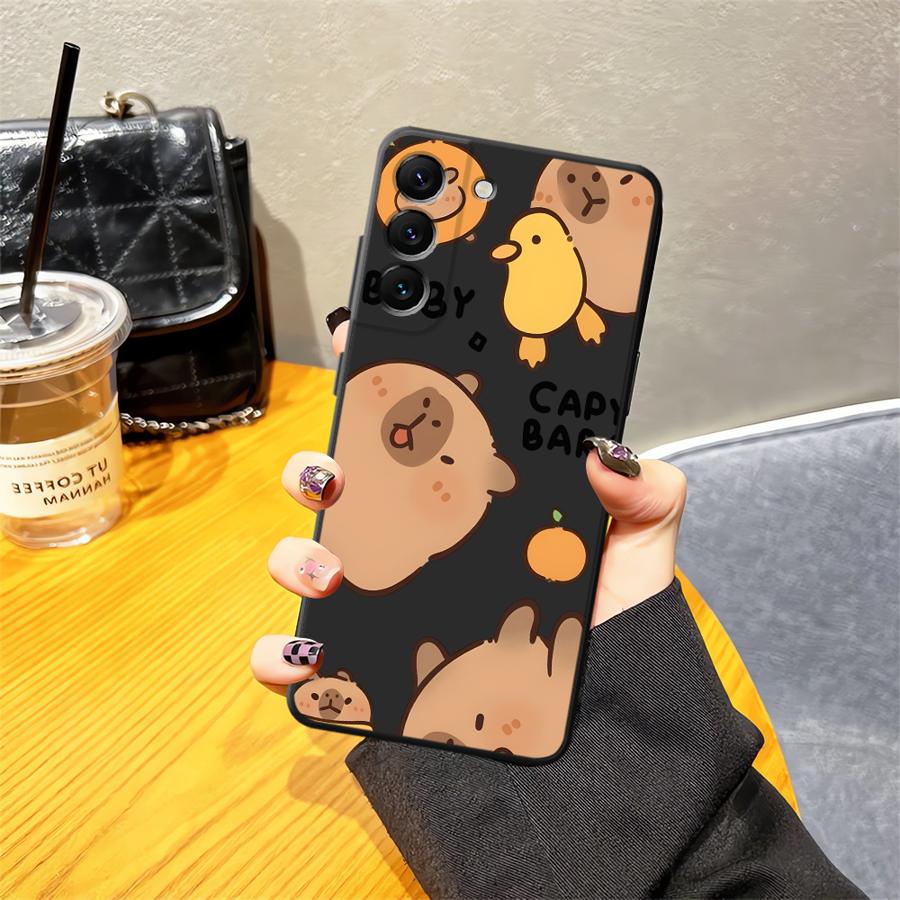 Милый чехол для телефона с капибарой для Samsung Galaxy A55 A57 A06 A37 A12 A53 A73 A05 A52 A23 A25 A51 A70 A15 A13 A16 A41 A50 A36