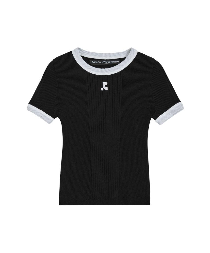 REST&RECREATION Ribbed Coloration Knit - Black