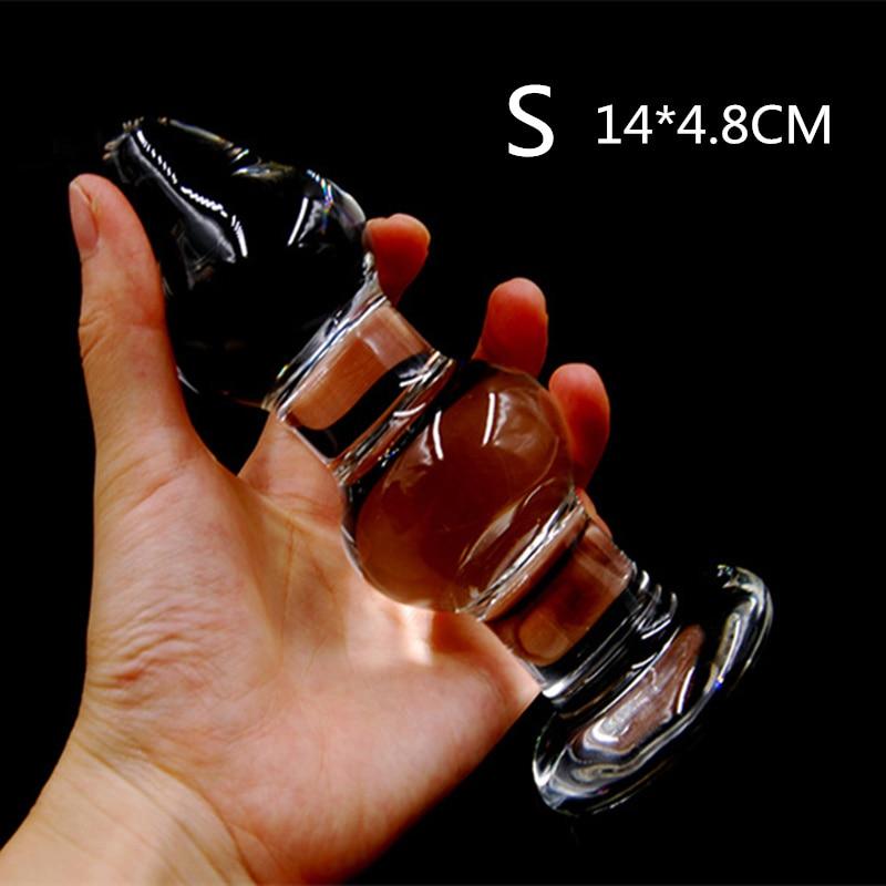 16 см большой прозрачный хрустальный стеклянный анальная пробка вагинальные шарики для взрослых мастурбация огромные анальные секс-игрушки для женщин мужчин геев