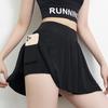 Sports Shorts, Women's Loose Fitting Quick Drying  Pants, Tennis, Badminton, Running, Fitness, Anti Glare, High Waisted Yoga Skirt Pants