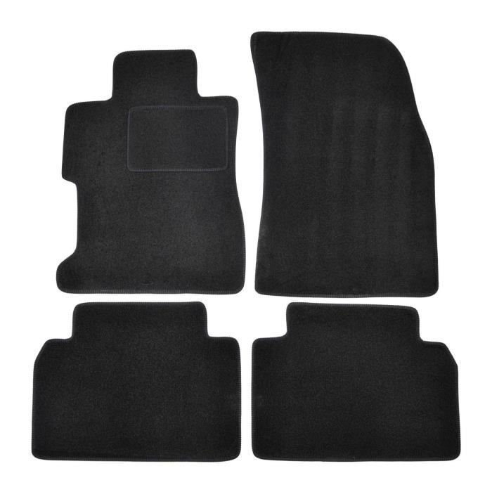 Tapis de sol - Honda - Civic 2006-2011 - Velours noir - Ajustement précis - Antidérapant