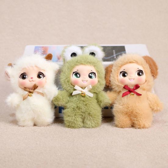 Плюшевая кукла Брелок Милая кукла с виниловым лицом Коллекционная игрушка Мягкий пушистый брелок для сумки Кошелек Рюкзак Аксессуар