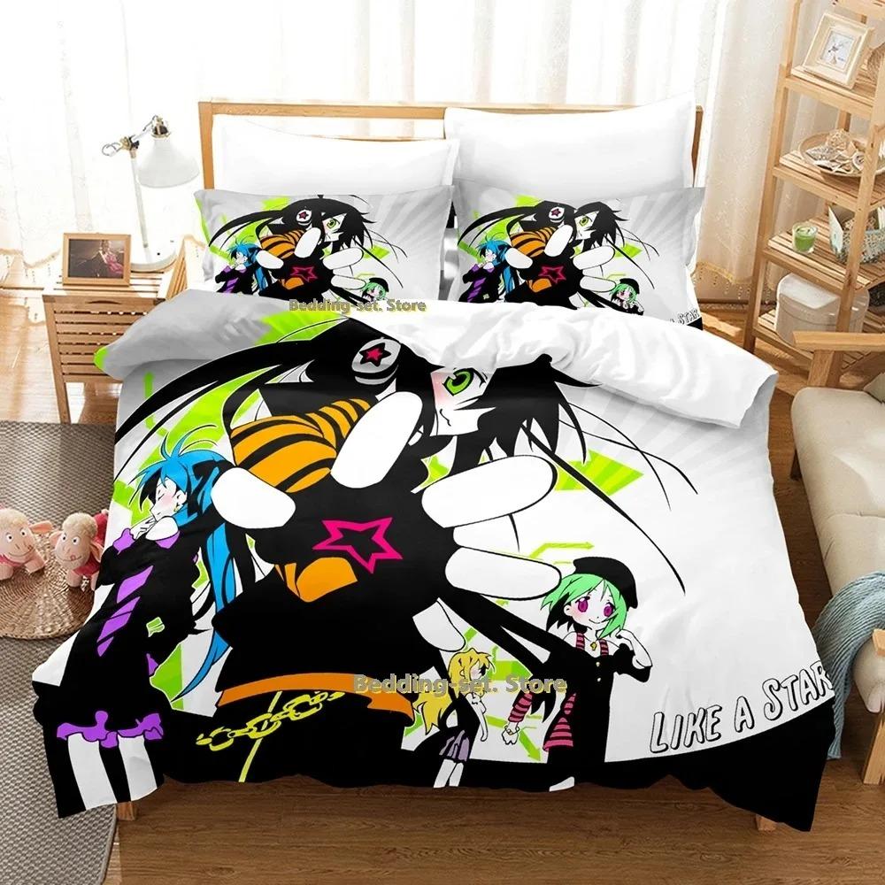 Комплект постельного белья Lucky Star Коната Односпальный Полуторный Двуспальный Квинсайз Кингсайз Комплект для кровати Взрослая спальня Комплекты пододеяльников Аниме Комплект простыней