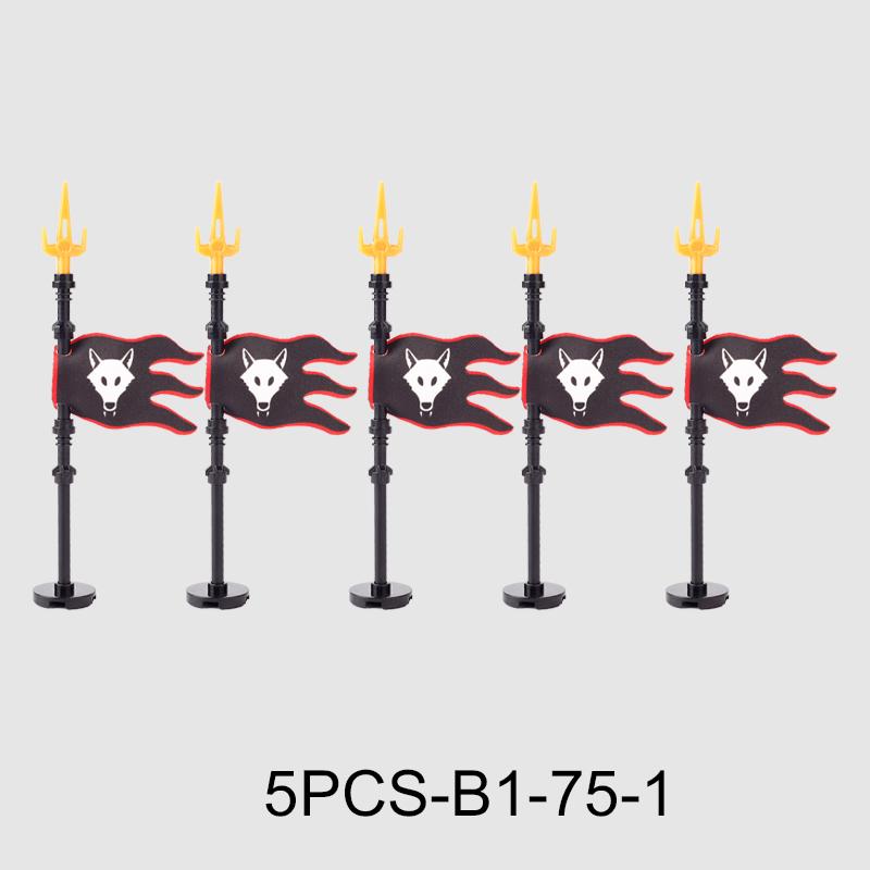 Средневековые военные флаги, серия «Военный замок», рыцарь, солдат, воин, аксессуары, строительные блоки, Древний Священный Рим, кирпичики, игрушки, подарки.