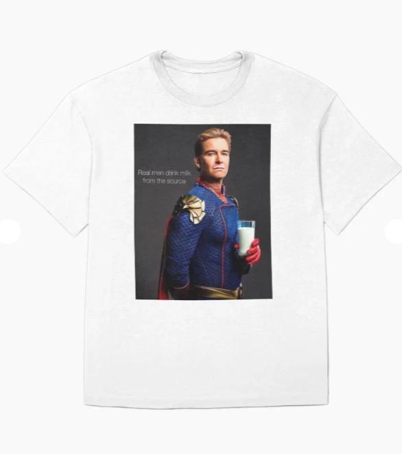 Homelander Meme - The real men drink milk T-Shirt