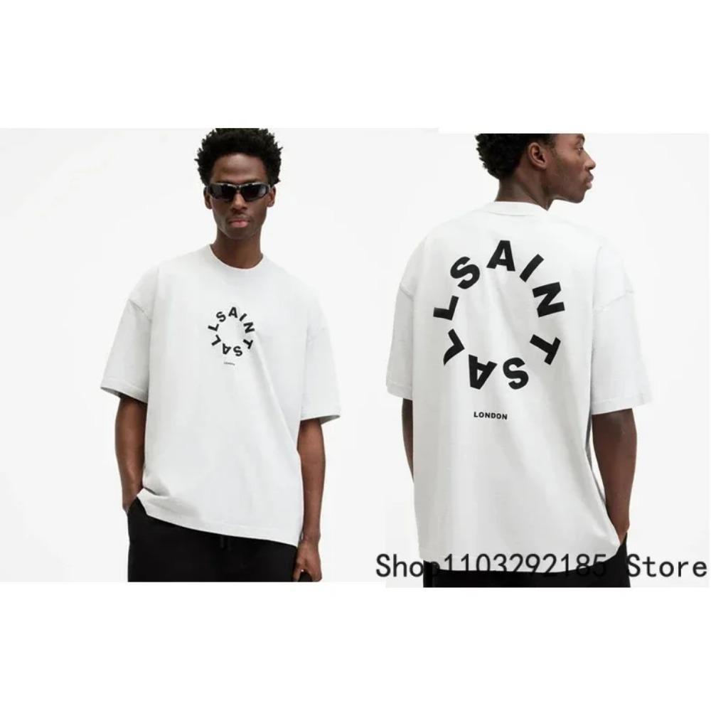 Летняя модная новая футболка с короткими рукавами, уличный простой креативный топ с принтом букв на груди для мужчин и женщин, футболка на Хэллоуин