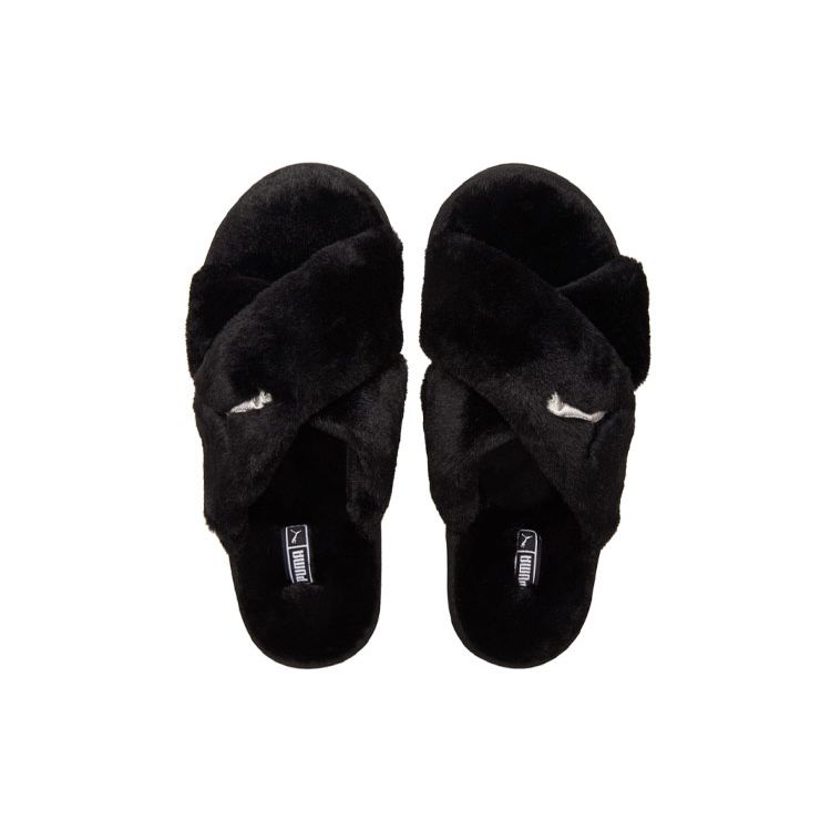 Puma Кроссовки Fluff X Strap Slide Черные женские белые 384936-01