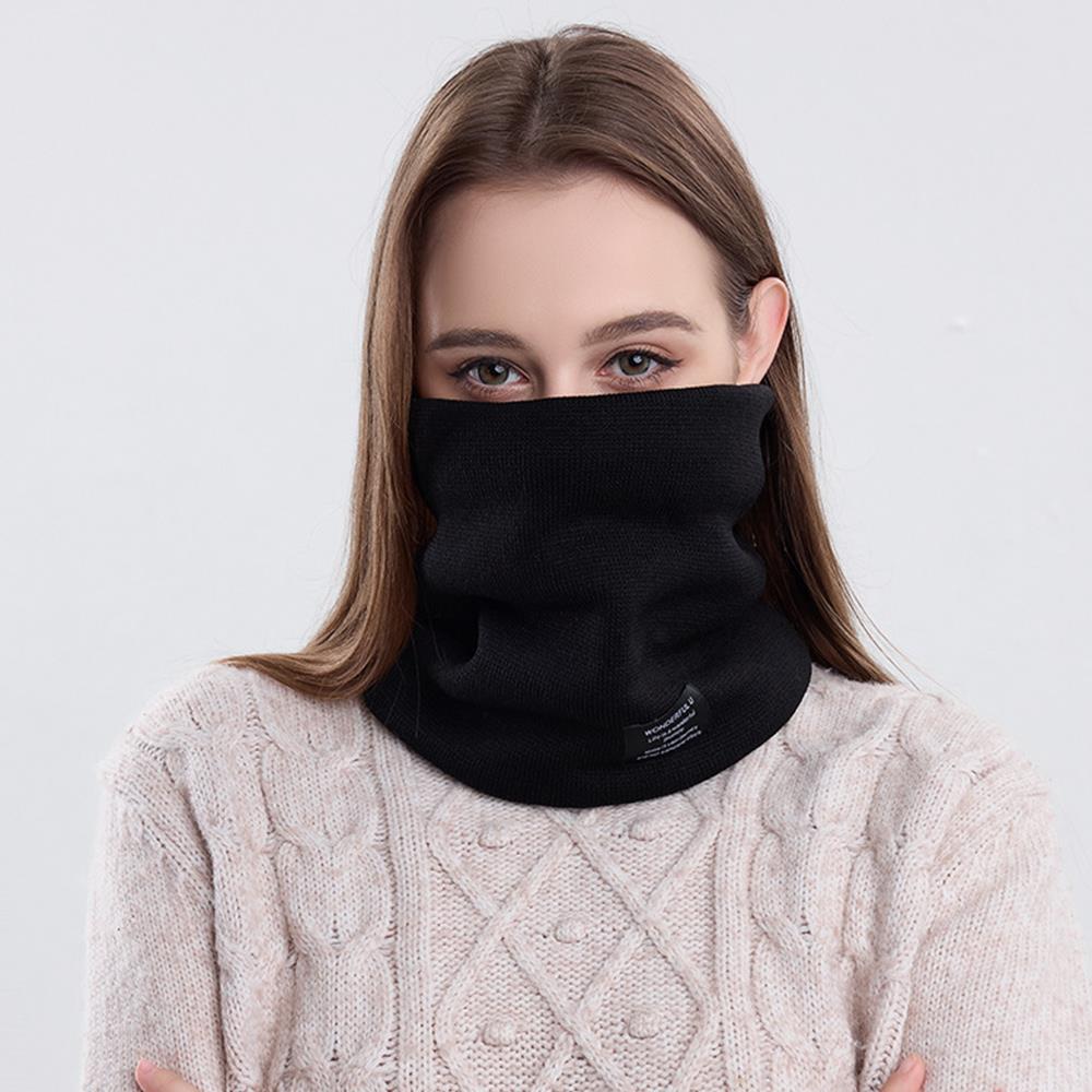 Зимний шарф для мужчин и женщин, вязаный, плюшевый, теплый, шарф-кольцо, маска для лыж, флисовый снуд, шарфы на шею, толстый кашемировый платок