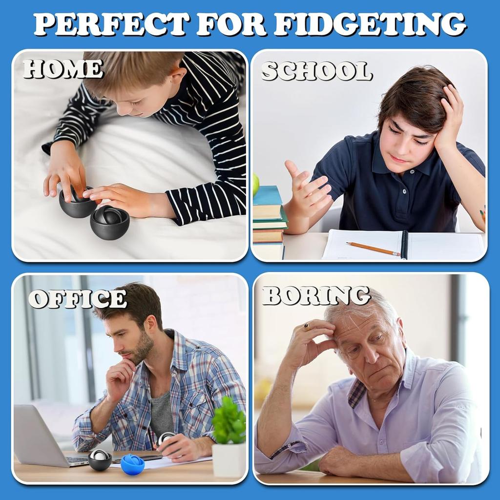 Fidget Toys Adults,Sensory Figette Spinner Anxiety Stress Relief Toys Quiet Fidgets Gyro for Autism ADHD Cool Gadget Office Desk Toy