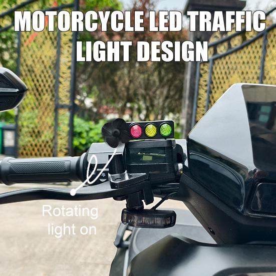 Мотоциклетный светофор, автомобильные украшения, крутые оригинальные указатели поворота, украшение для мотоцикла с красными, желтыми, зелеными огнями