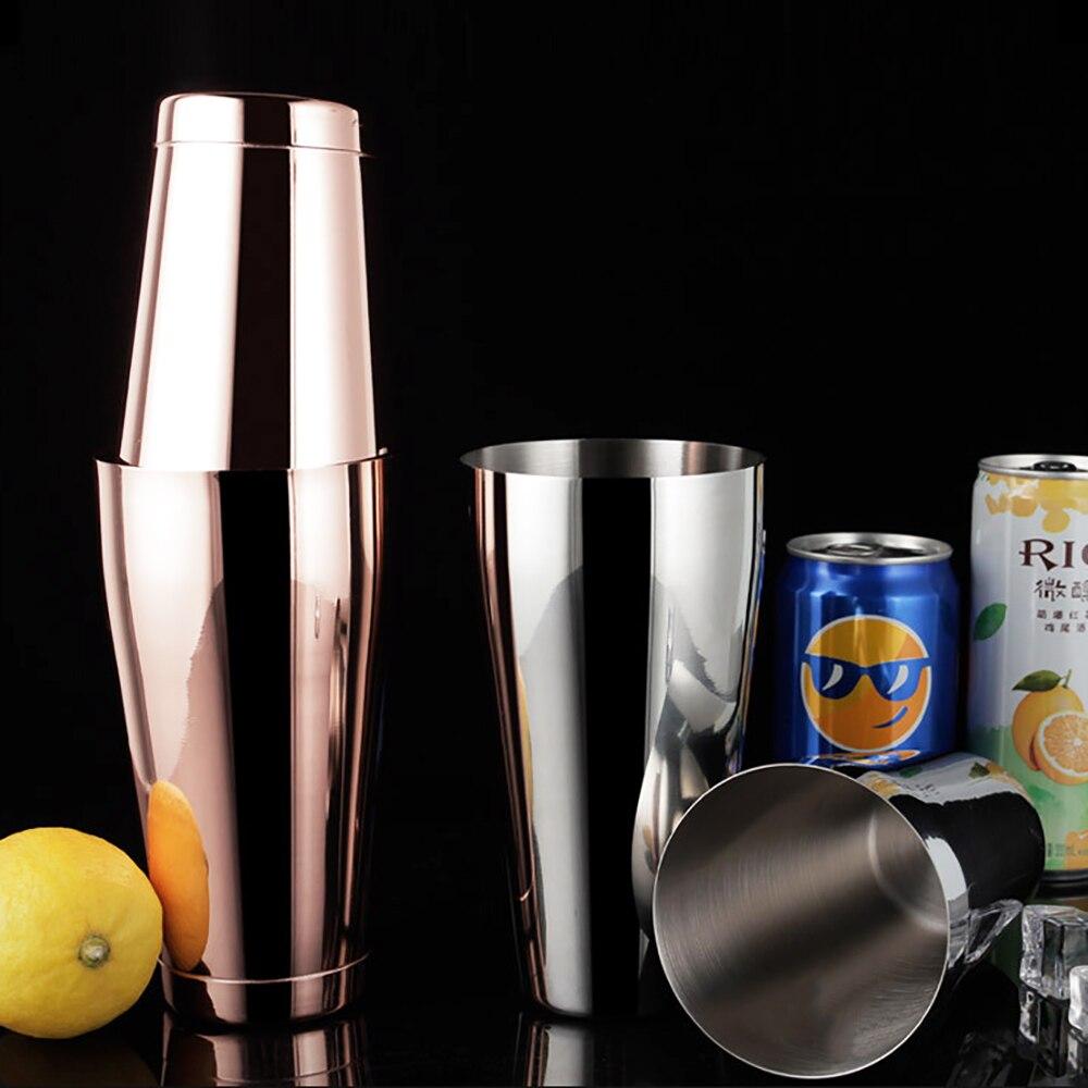 Stainless Steel Cocktail Shaker Mixer Wine Martini Boston Shaker For Bartender Drink Party Bar Tools 2-piece Set 550ML/750ML