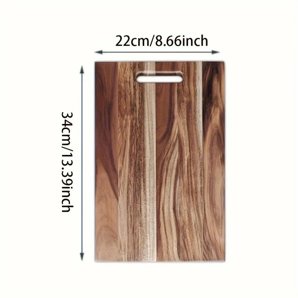 1pc Premium Acacia Wood Cutting Board Ideal for Meat Cheese Bread Vegetables Fruit Durable Kitchen Tool for Home Dorm Use