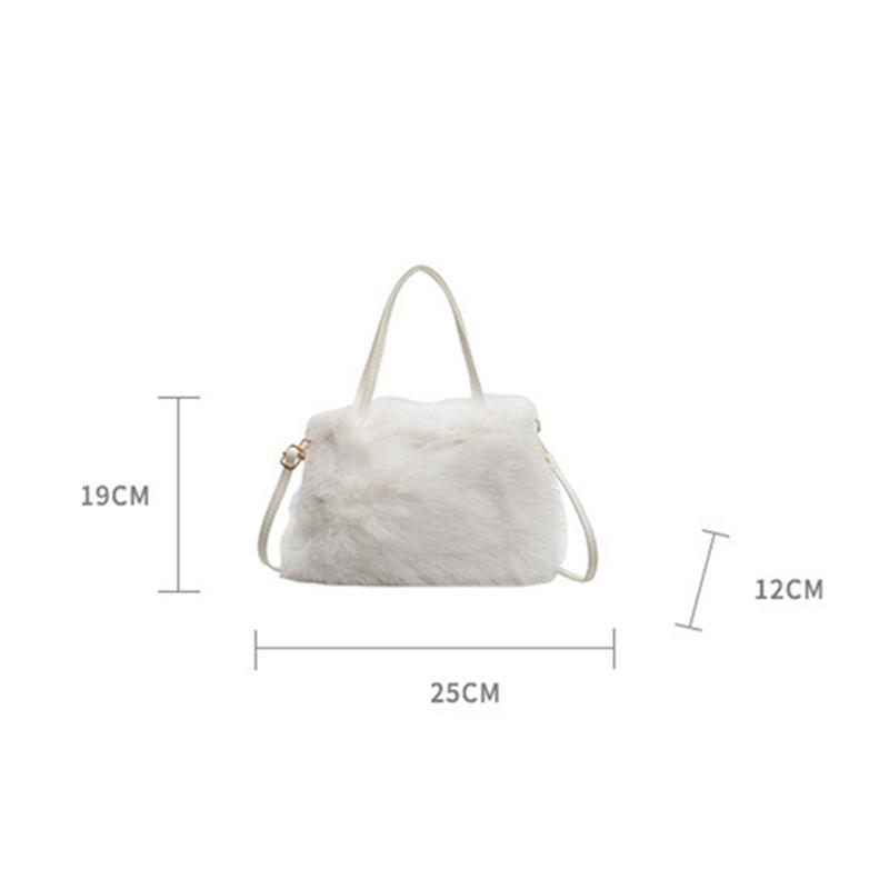 New Plush Bag Winter Women Fashion Handbags Cloud Faux Fur Purse Fashion Casual Women's Shoulder Bag Fluffy Bag